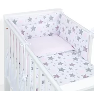 Pościel dla dzieci - MAMO-TATO 3-el dwustronna pościel dla niemowląt 70x140 Starmix różowy / koordynat róż - miniaturka - grafika 1