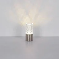 Lampy stojące - Globo Lampa stołowa LED Lunki, kolor nikiel, wysokość 19 cm, CCT - miniaturka - grafika 1