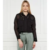 Kurtki damskie - Pinko Kurtka | Cropped Fit - miniaturka - grafika 1