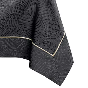Obrus Gaia Grafitowy Tłoczony Roślinny 140x180 AmeliaHome - TCLOTH/AH/GAIA/BRD/PPG/DARKGREY/140X180 - Obrusy i serwetki - miniaturka - grafika 1