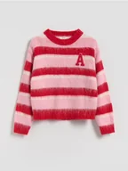 Swetry dla dziewczynek - Reserved - Dzianinowy sweter z domieszką wełny - wielobarwny - miniaturka - grafika 1