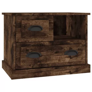 vidaXL Szafka nocna, przydymiony dąb, 60x39x45 cm - Szafki nocne - miniaturka - grafika 1