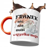 Kubki - Kubek Pomarańczowy dla Franciszka Franka Kolegi z Nadrukiem ze Zdjęciem + Opakowanie na prezent (wzór 02) - miniaturka - grafika 1