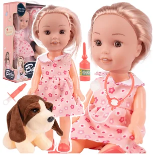 Lalka Bobas z Pluszowym Pieskiem - Zestaw Lekarski Weterynarz dla dzieci Z951 - Zabawy w naśladowanie dorosłych Lalka Bobas z Pluszowym Pieskiem - Zestaw Lekarski Weterynarz dla dzieci Z951 - Zabawy w naśladowanie dorosłych - miniaturka - grafika 1