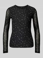 Bluzki damskie - Bluzka o kroju regular fit z półprzezroczystymi rękawami model ‘ERICA’ - miniaturka - grafika 1
