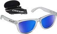 Okulary przeciwsłoneczne - Cressi Unisex-Adult Leblon Sunglasses Sportowe okulary przeciwsłoneczne ,Kryształowy lód/Jasny Niebieski Lustrzany Obiektyw Niebieski ,Jeden rozmiar ,XDB100586 - miniaturka - grafika 1