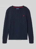 Swetry dla chłopców - Sweter o kroju regular fit z czystej bawełny - miniaturka - grafika 1