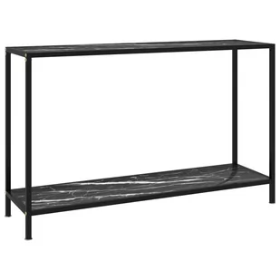 VidaXL Stolik konsolowy, czarny, 120x35x75 cm, szkło hartowane 322842 VidaXL - Ławy i stoliki kawowe - miniaturka - grafika 1