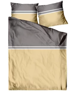 Pościel satynowa 220x200 beżowa szara Amber Frotex 23 - Pościel - miniaturka - grafika 1