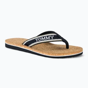Japonki damskie Tommy Hilfiger Cork Beach Sandal space blue - Klapki i japonki damskie - miniaturka - grafika 1