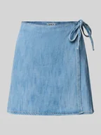 Spódnice - Wąska spódnica kopertowa z bawełnianego denimu model ‘NOELLE’ - miniaturka - grafika 1