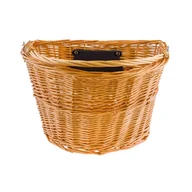 Koszyki rowerowe - Inna marka Koszyk na kierownicę wiklinowy na KLIP, naturalny HB-075 K1148 - miniaturka - grafika 1