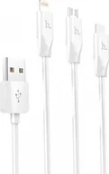 Kable USB - Kabel USB Hoco USB-A - 1 m Biały (110307) - miniaturka - grafika 1