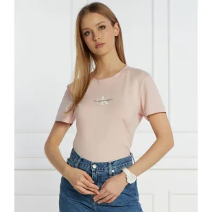 CALVIN KLEIN JEANS T-shirt | Slim Fit - Koszulki i topy damskie - miniaturka - grafika 1