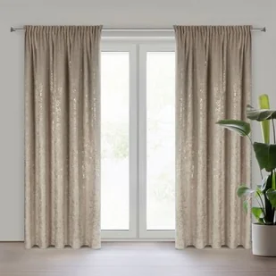 Zasłona gotowa na taśmie Felis 140 x 270 cm beżowy - Zasłony - miniaturka - grafika 1