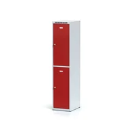 Szafki BHP - Alfa 3 Metalowa szafka ubraniowa 2-drzwiowa, drzwi czerwone, zamek cylindryczny 1261732 - miniaturka - grafika 1