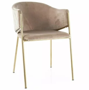 Krzesło Bono Velvet Złoty / Beż Bluvel 28 - Krzesła - miniaturka - grafika 1