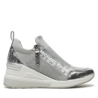 Sneakersy damskie - Sneakersy MICHAEL Michael Kors Willis Wedge Trainer 43R5WIFS3D Srebrny - miniaturka - grafika 1