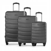 Walizki - PUCCINI Zestaw WALIZEK Podróżnych PC Poliwęglan Polikarbon 3w1 PC032-8 - miniaturka - grafika 1