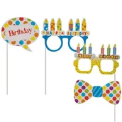 Gadżety na imprezę - Out of The Blue Fotogadżet patyczki "Urodzinowe Okulary z ramką", OOTB, 4 szt 090,181098 - miniaturka - grafika 1