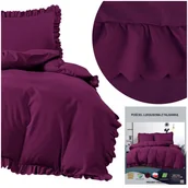 Pościel - Pościel 160X200 3Cz Jednolita Z Falbaną Jowita - miniaturka - grafika 1