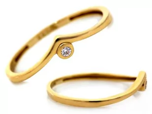 Złoty pierścionek 585 DELIKATNY Z CYRKONIĄ 1,00g - Pierścionki - miniaturka - grafika 1