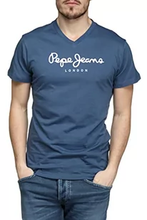 Pepe Jeans Koszulka męska Eggo V N, Niebieski (Jarman), XS - Koszulki męskie - miniaturka - grafika 1