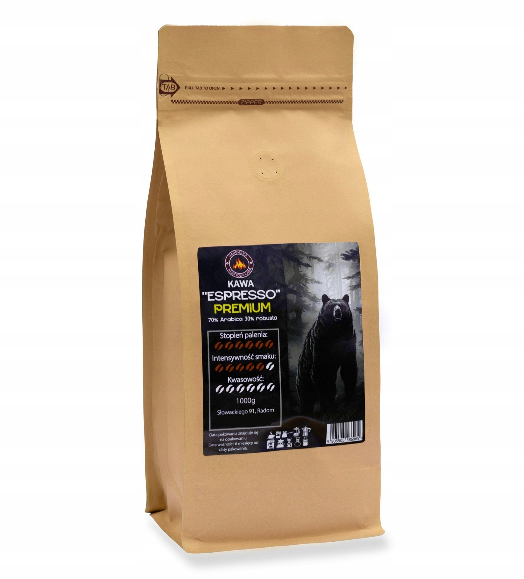 Kawa mielona Espresso Premium 1000g Blend 70/30