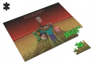 Puzzle - PUZZLE Minecraft Gra Postacie Creeper + IMIĘ Pudełko 120 el. #9 - miniaturka - grafika 1