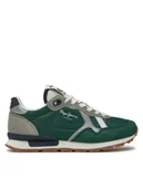 Buty dla chłopców - Pepe Jeans Sneakersy Brit Young B PBS40003 Zielony - miniaturka - grafika 1