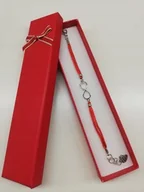 Bransoletki - BRANSOLETKA CZERWONA NIESKOŃCZONOŚĆ NA SZCZĘŚCIE - miniaturka - grafika 1