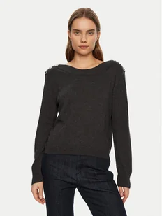 Morgan Sweter 242-MCHOU Szary Regular Fit - Swetry damskie - miniaturka - grafika 1