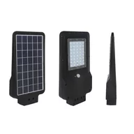 Halogeny - Oprawa Uliczna Solarna V-Tac 15W Led Czarna St-15 Zimna 1600Lm - miniaturka - grafika 1