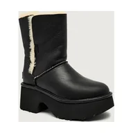 Botki damskie - UGG Skórzane botki W ESMEE z dodatkiem wełny - miniaturka - grafika 1