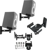 Głośniki - stojaki i akcesoria - DNA WS1 głośnikowy statyw ścienny zestaw 2 szt. czarny stabilny solidny do 20 kg - miniaturka - grafika 1