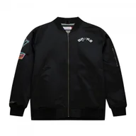 Kurtki męskie - Mitchell & Ness kurtka męska Satin Bomber San Antonio Spurs SJKT6599-SASYYPPPBLCK XXL - miniaturka - grafika 1