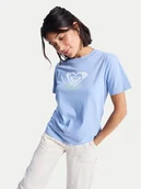 Koszulki i topy damskie - Roxy T-Shirt Ocean Road Art ERJZT06015 Błękitny Regular Fit - miniaturka - grafika 1