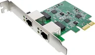 Kontrolery - Kontroler InLine InLine® Dual Gigabit network card, 1x RJ45 2.5Gb/s, PCIe x1, incl. low profile bracket - miniaturka - grafika 1