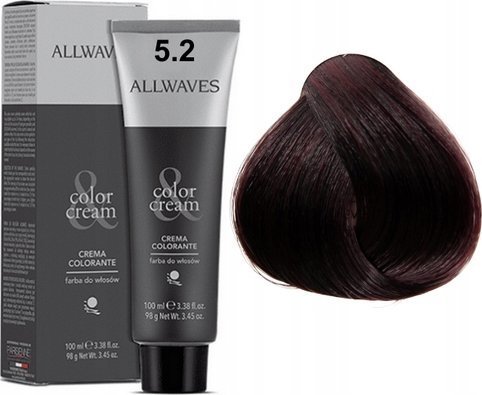 Allwaves ALLWAVES Farba do włosów 5.2 - Jasny Fioletowy Brąz - 100ml