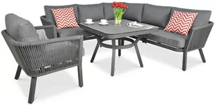 Zestaw mebli FOCUS GARDEN SALVADOR DINING, szary, 3 elementy - Meble ogrodowe - miniaturka - grafika 1