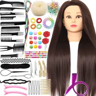 Manekiny wystawowe - GŁÓWKA fryzjerska GŁOWA treningowa LALKA czesania warkoczy manekin fryzjer - miniaturka - grafika 1