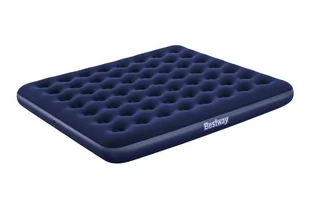 Bestway, Materac flokowany, King, Niebieski, Zestaw naprawczy, 203x183x22cm - Materace turystyczne - miniaturka - grafika 1