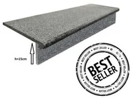 Kostki brukowe i krawężniki - Stopnica - Stopień + Podstopień Granitowy Dark Grey G654 NEW 100x35x2 / 100x15x2 - miniaturka - grafika 1
