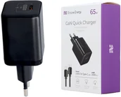 Zasilacze do laptopów - Zasilacz do laptopa Encore Energy ładowarka sieciowa GaN 65W USB-C QC PD + kabel USB-C 200cm MD-652mC - miniaturka - grafika 1