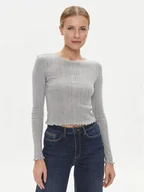 Bluzki damskie - Noisy May Bluzka Judy 27030919 Szary Slim Fit - miniaturka - grafika 1