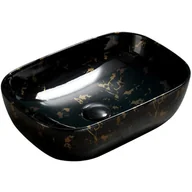 Umywalki - Mexen Rita umywalka nablatowa 45 x 32 cm czarna kamień - 21084594 - miniaturka - grafika 1
