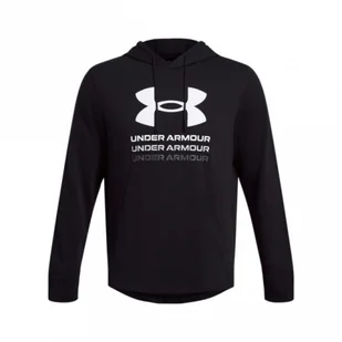 Chłopięca bluza dresowa nierozpinana z kapturem Under Armour UA Boys Rival Terry Hoodie - czarna - Bluzy dla chłopców - miniaturka - grafika 1