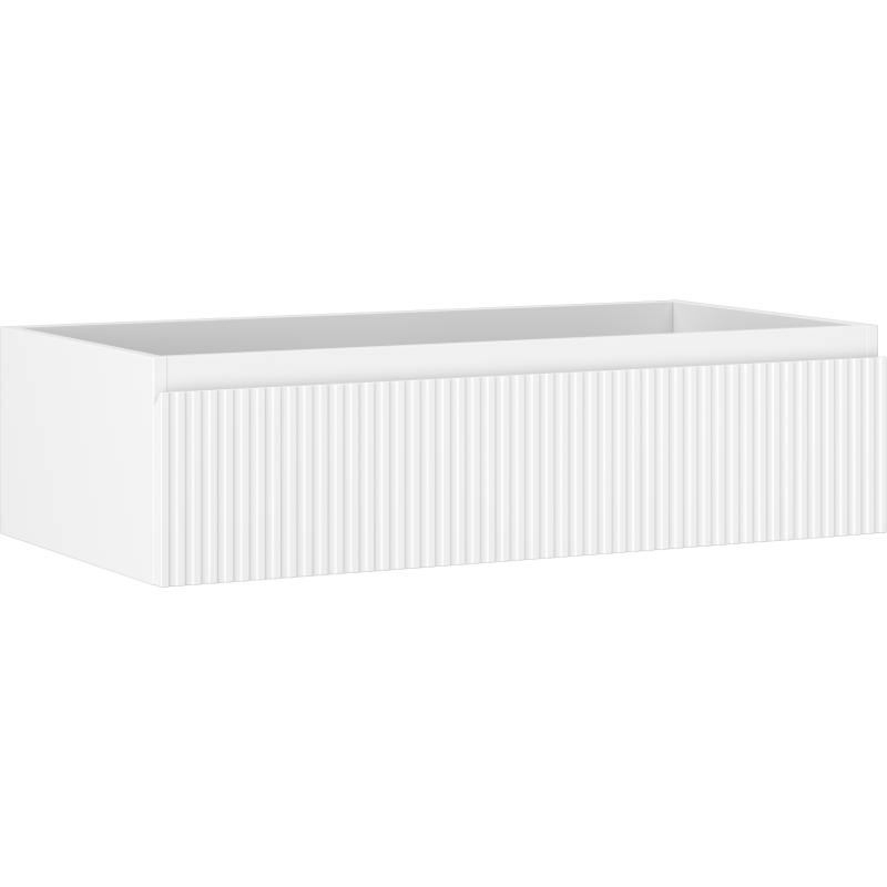 Mexen Rivel szafka łazienkowa podumywalkowa 90 cm, 1 szuflada, ryflowana , biała mat - 91A20-09023-1-BF01
