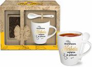 Herbata - Kubek z łyżeczką + herbata - Herbata najlepsza do ploteczek - miniaturka - grafika 1