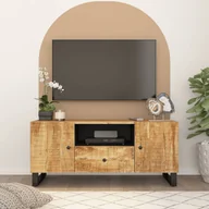 Szafki RTV - vidaXL Szafka RTV, 105x33,5x46 cm, mango i materiał drewnopochodny - miniaturka - grafika 1